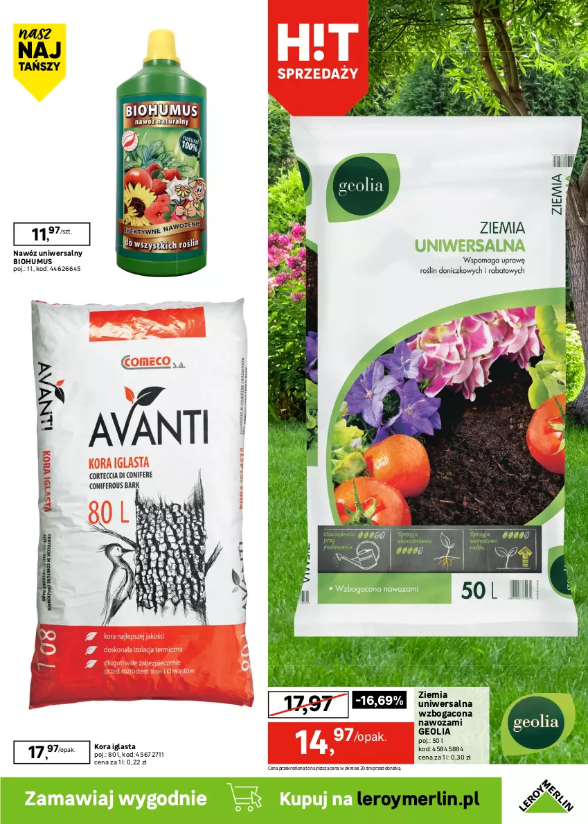 Gazetka promocyjna Leroy Merlin - Gazetka Leroy Merlin - ważna 16.07 do 05.08.2025 - strona 7 - produkty: Biohumus, Cynk, Gra, Kosiarka, Kosz, Mus, Nawóz, Ogród, Przewód, Robot