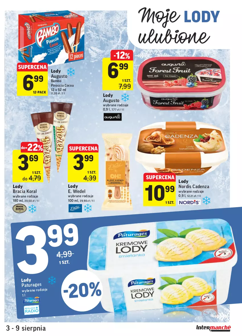 Gazetka promocyjna Intermarche - ważna 03.08 do 09.08.2021 - strona 19 - produkty: E. Wedel, Lody