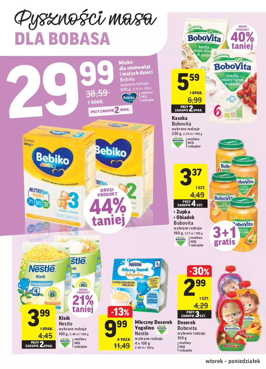 Gazetka promocyjna Intermarche - ważna 03.08 do 09.08.2021 - strona 30 - produkty: Bebiko, BoboVita, Deser, Dzieci, Gra, Mleko, Ser, Serek