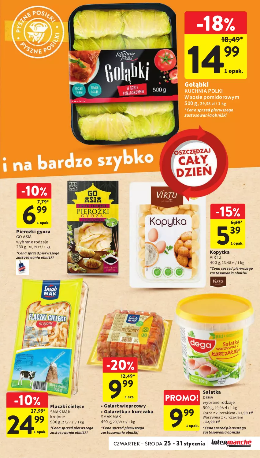 Gazetka promocyjna Intermarche - Gazetka Intermarche - ważna 25.01 do 31.01.2024 - strona 21 - produkty: Dega, Gala, Galaretka, Gyros, Kopytka, Kuchnia, Kurczak, Sałat, Sałatka, Sos, Virtu