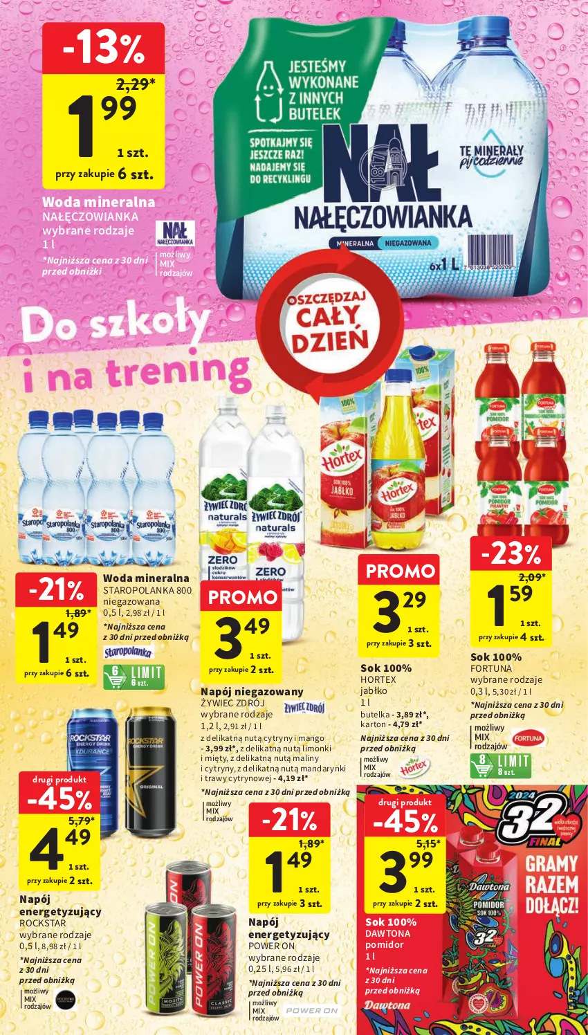 Gazetka promocyjna Intermarche - Gazetka Intermarche - ważna 25.01 do 31.01.2024 - strona 32 - produkty: Cytryny, Dawtona, Fortuna, Hortex, Maliny, Mandarynki, Mango, Nałęczowianka, Napój, Napój niegazowany, Sok, Staropolanka, Woda, Woda mineralna