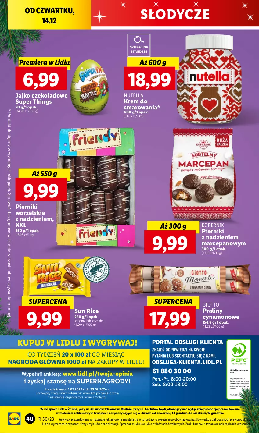 Gazetka promocyjna Lidl - GAZETKA - ważna 14.12 do 17.12.2023 - strona 42 - produkty: Gin, Gry, Mola, Nutella, Piernik, Praliny