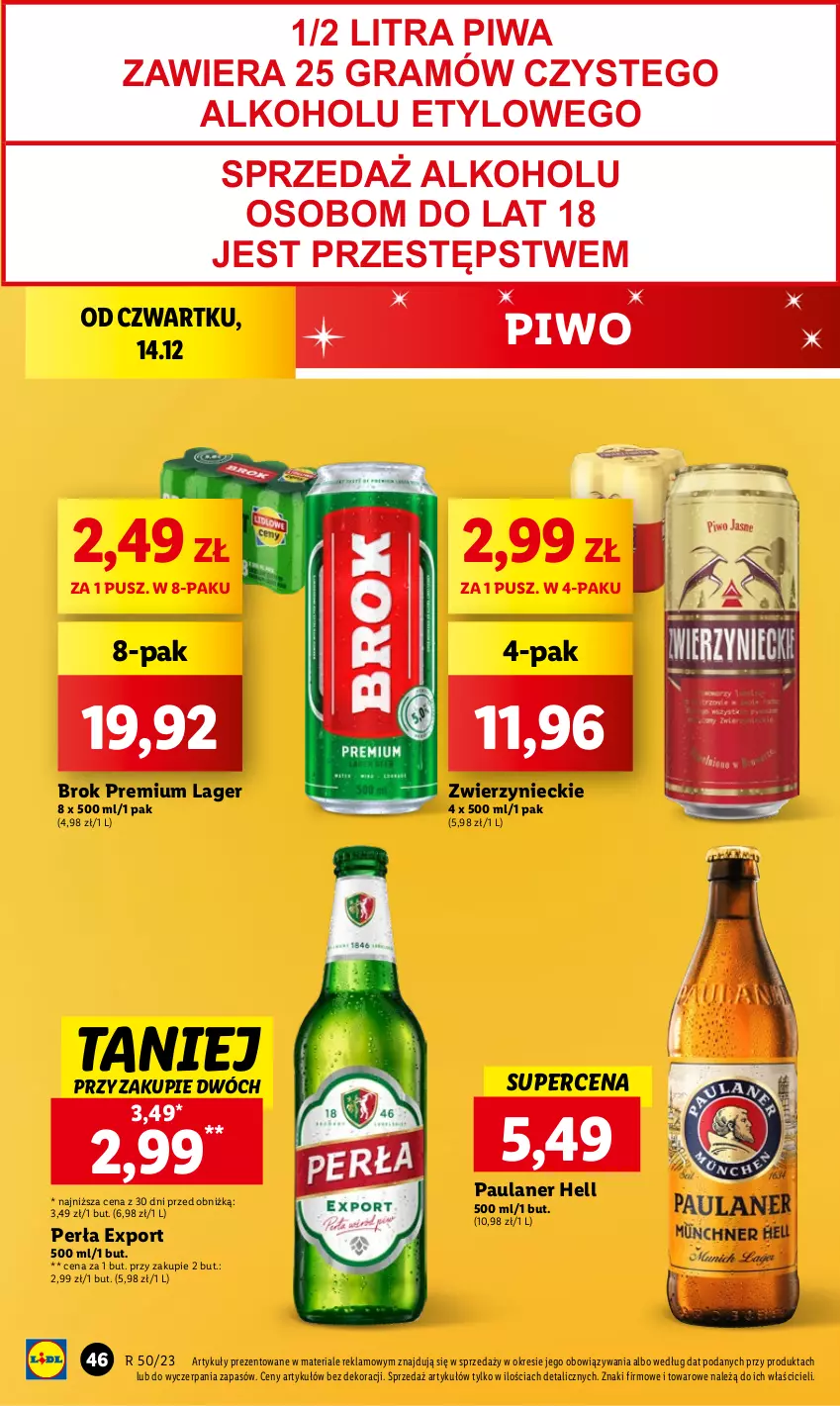 Gazetka promocyjna Lidl - GAZETKA - ważna 14.12 do 17.12.2023 - strona 50 - produkty: Gra, Perła, Piwa, Piwo, Por