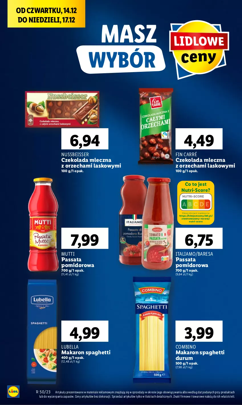 Gazetka promocyjna Lidl - GAZETKA - ważna 14.12 do 17.12.2023 - strona 56 - produkty: Bell, Bella, Czekolada, Czekolada mleczna, Lubella, Makaron, Rum, Ser, Spaghetti, Wazon