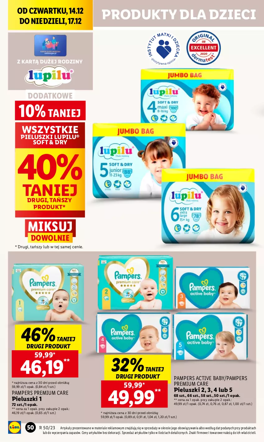 Gazetka promocyjna Lidl - GAZETKA - ważna 14.12 do 17.12.2023 - strona 58 - produkty: Dzieci, Pampers