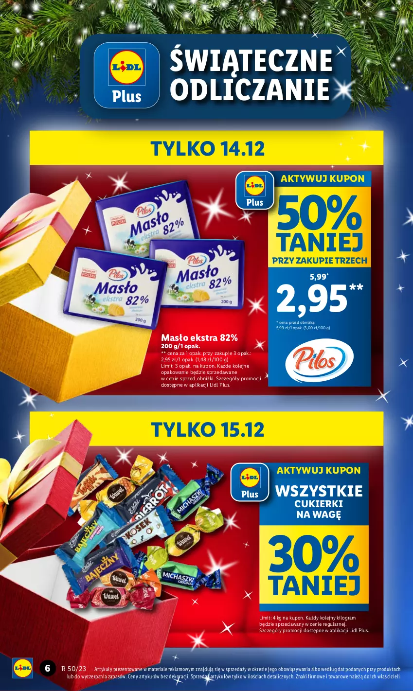 Gazetka promocyjna Lidl - GAZETKA - ważna 14.12 do 17.12.2023 - strona 6 - produkty: Cukier, Cukierki, Gra, Masło, Olej