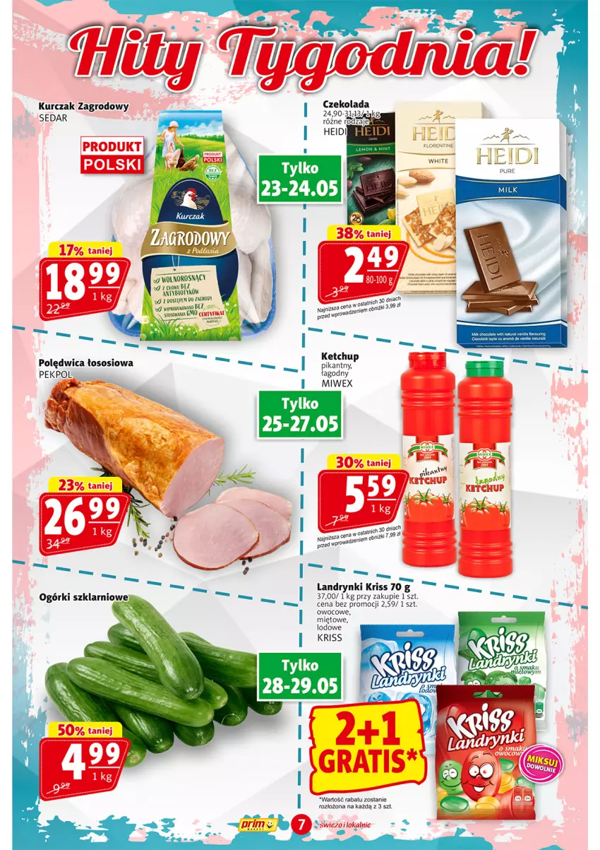 Gazetka promocyjna Prim Market - ważna 23.05 do 29.05.2024 - strona 7 - produkty: Czekolada, Kurczak, Pekpol, Polędwica, Sos