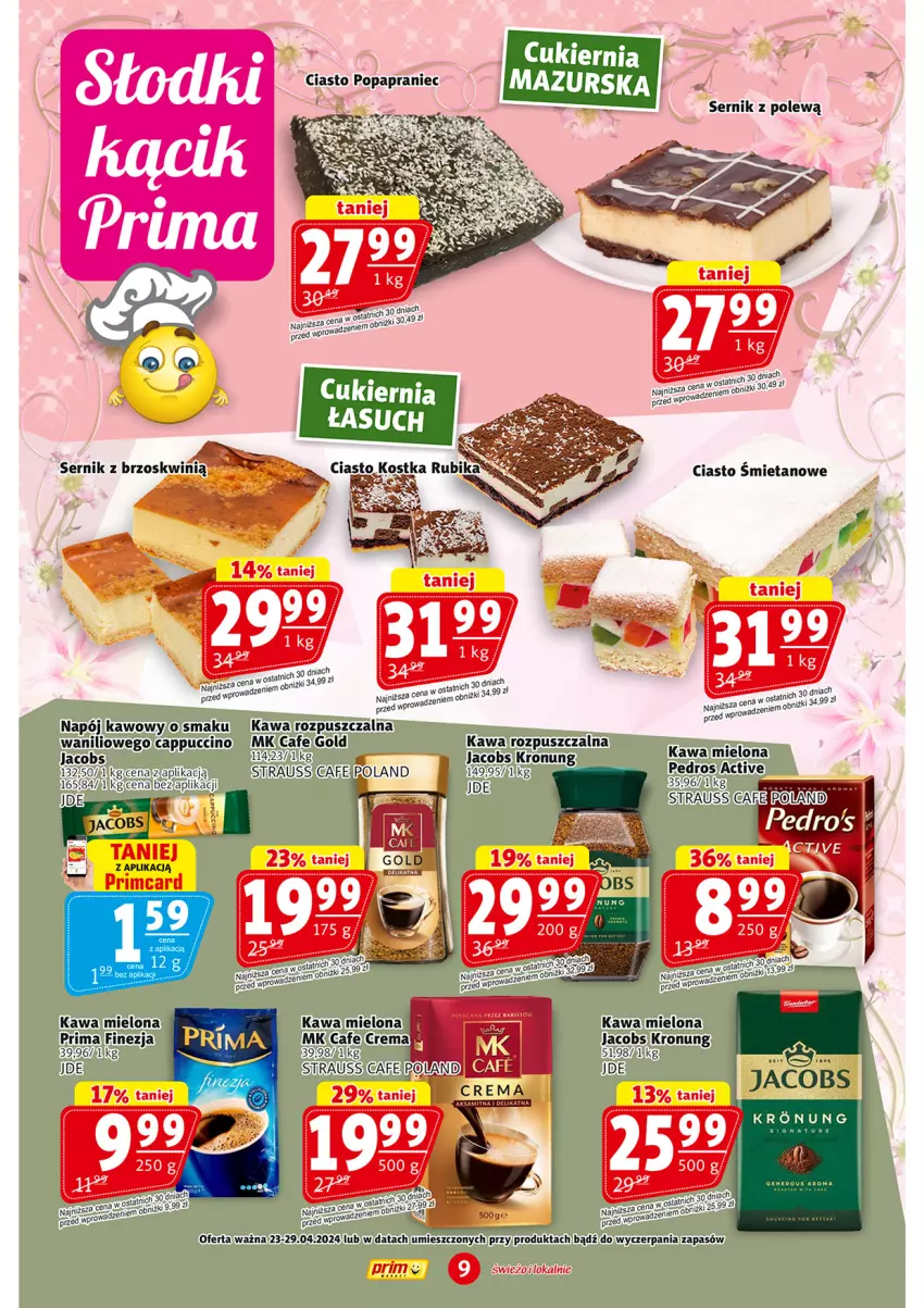 Gazetka promocyjna Prim Market - ważna 23.05 do 29.05.2024 - strona 9 - produkty: Cappuccino, Jacobs, Kawa, Kawa mielona, Kawa rozpuszczalna, LG, Napój, Prima