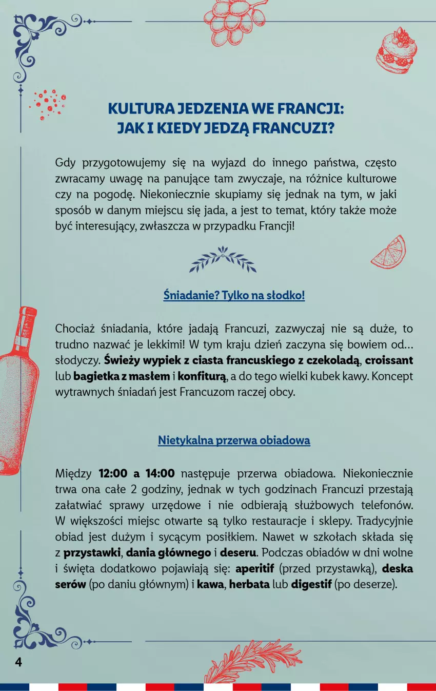 Gazetka promocyjna Lidl - KATALOG FRANCJA - ważna 24.07 do 29.07.2023 - strona 4 - produkty: Bagietka, Croissant, Deser, Deska serów, Herbata, Kawa, Kubek, Ser, Telefon