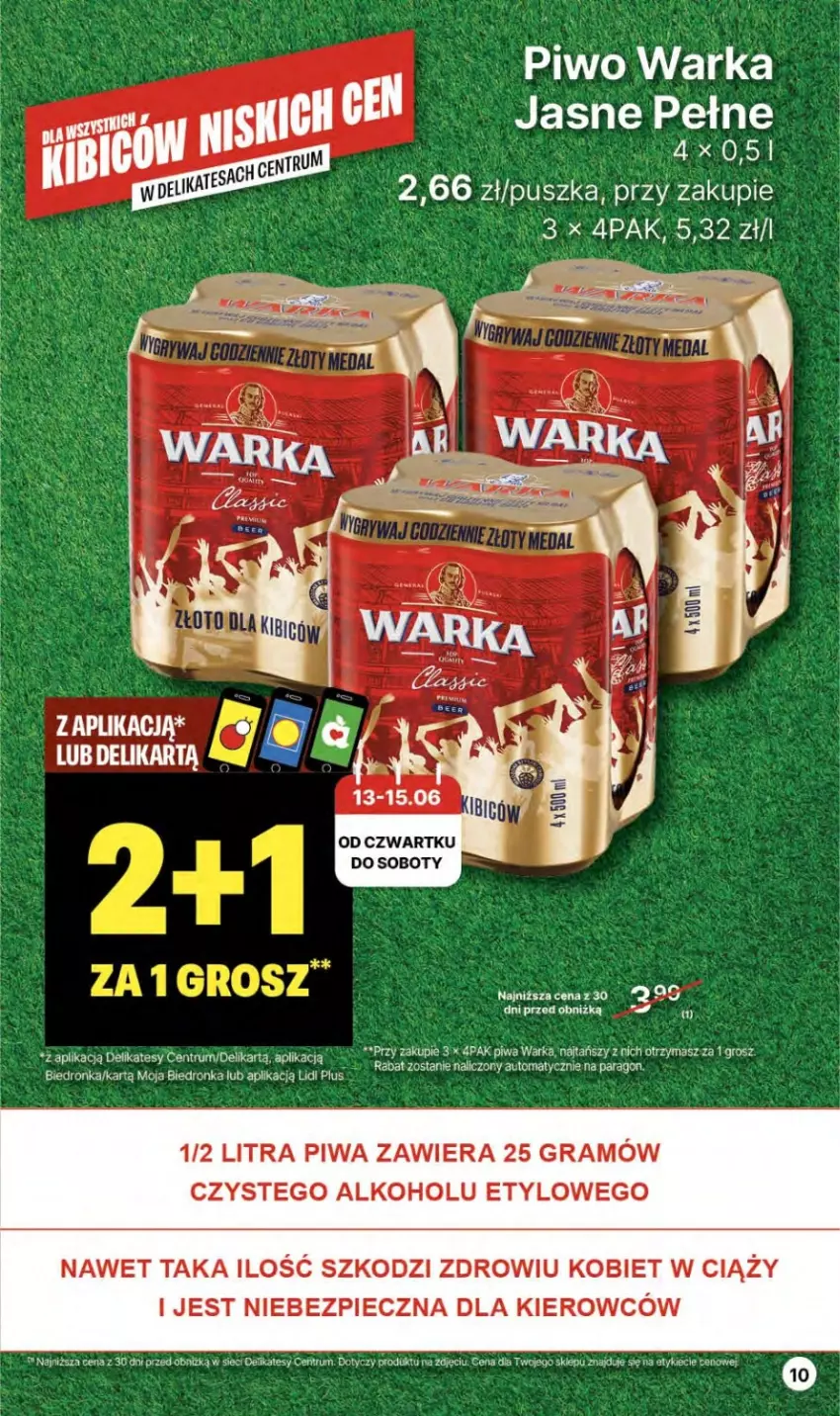 Gazetka promocyjna Delikatesy Centrum - NOWA GAZETKA Delikatesy Centrum od 13 czerwca! 13-19.06.2024 - ważna 13.06 do 19.06.2024 - strona 10 - produkty: Dron, Gra, Piec, Piwa, Piwo, Warka