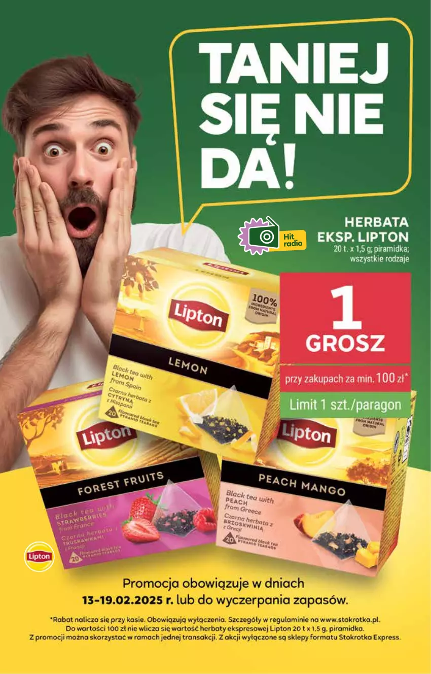 Gazetka promocyjna Stokrotka - Supermarket - ważna 13.02 do 19.02.2025 - strona 2 - produkty: Herbata, Lipton