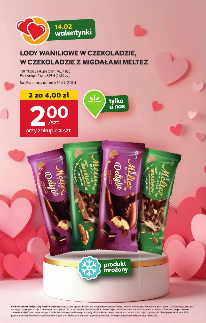 Gazetka promocyjna Stokrotka - Supermarket - ważna 13.02 do 19.02.2025 - strona 26 - produkty: Lody, Mięso, Owoce, Warzywa