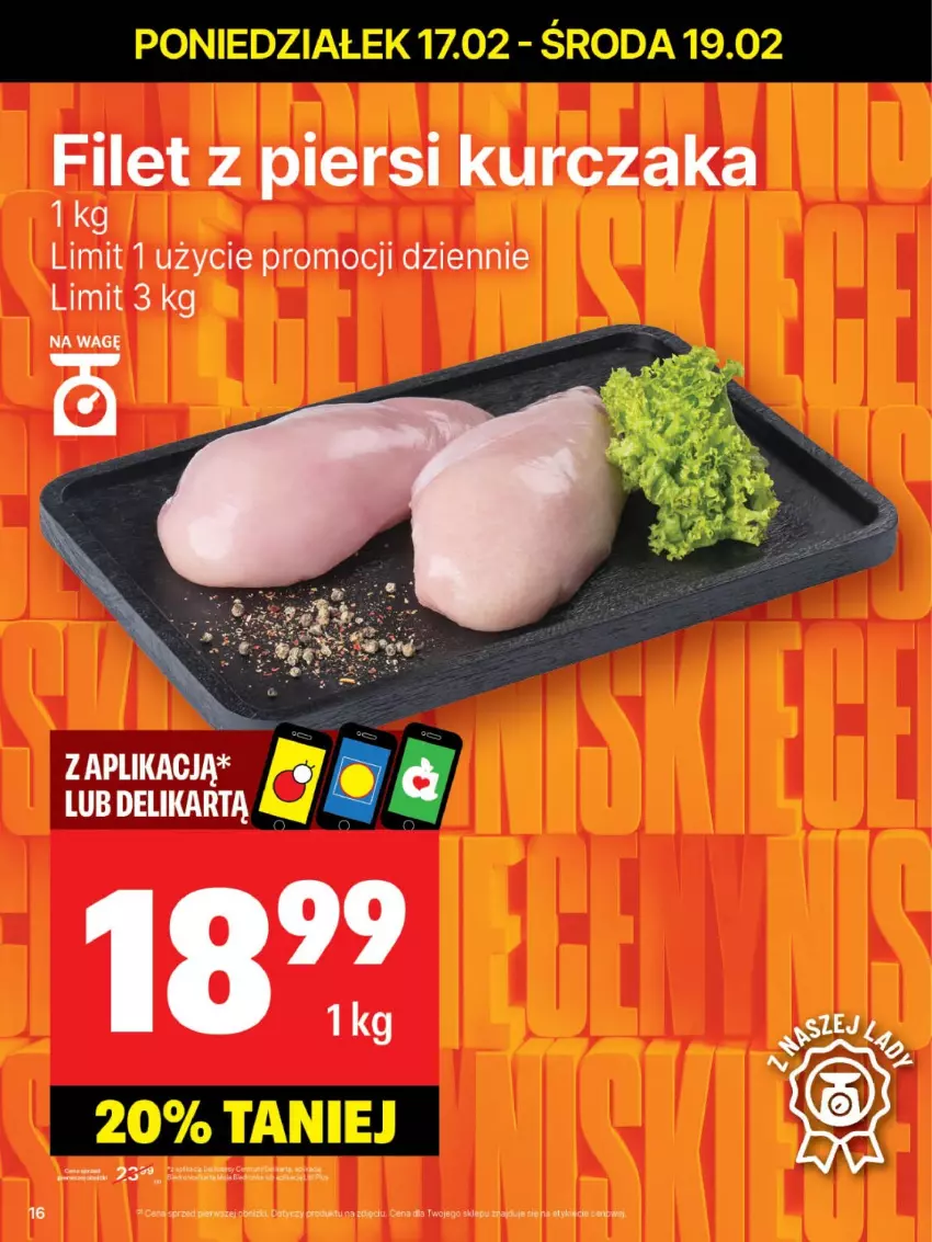 Gazetka promocyjna Delikatesy Centrum - NOWA GAZETKA Delikatesy Centrum od 17 lutego! 17-23.02.2025 - ważna 17.02 do 23.02.2025 - strona 16 - produkty: Filet z piersi kurczaka, Kurczak