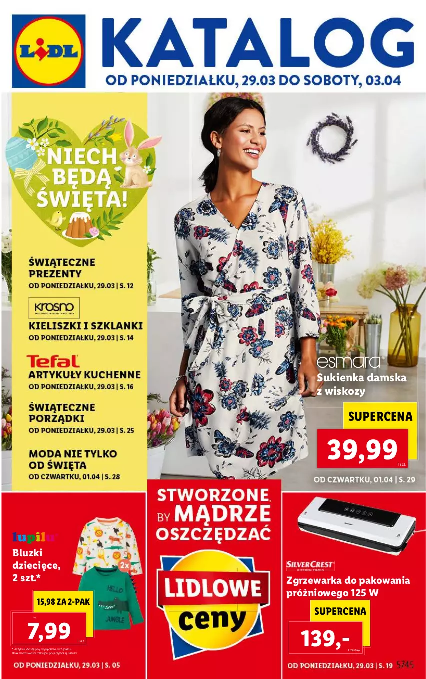 Gazetka promocyjna Lidl - GAZETKA - ważna 29.03 do 03.04.2021 - strona 1 - produkty: Dzieci, Sukienka, Warka