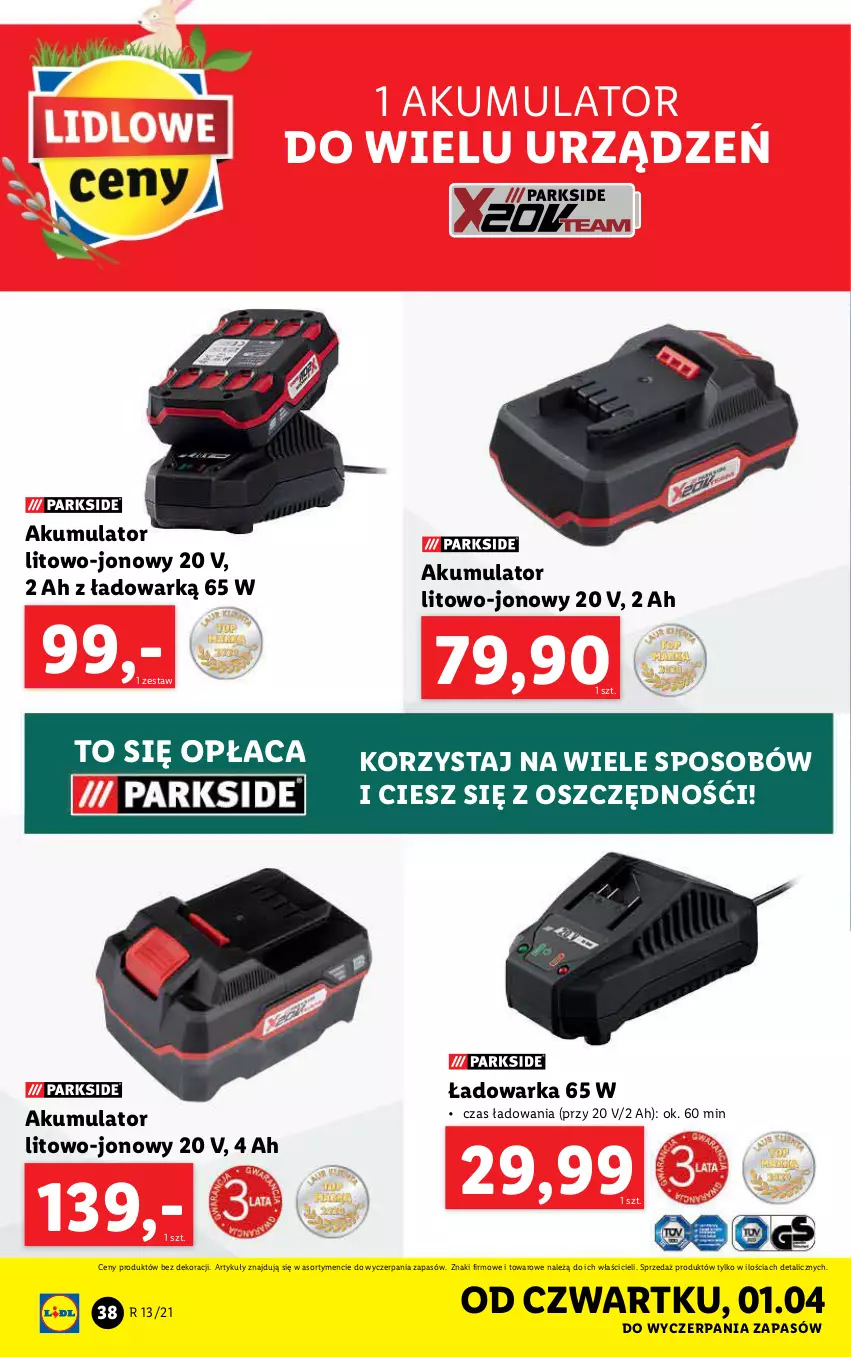 Gazetka promocyjna Lidl - GAZETKA - ważna 29.03 do 03.04.2021 - strona 38 - produkty: Akumulator, Warka