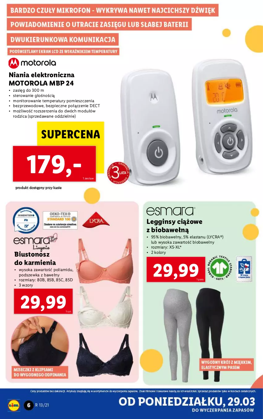 Gazetka promocyjna Lidl - GAZETKA - ważna 29.03 do 03.04.2021 - strona 6 - produkty: Biustonosz, Gin, Karmi, Legginsy, Monitor, Motorola, Piec, Sok