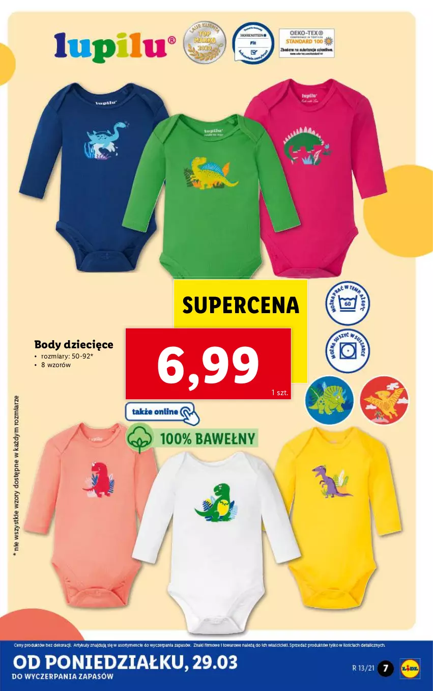 Gazetka promocyjna Lidl - GAZETKA - ważna 29.03 do 03.04.2021 - strona 7 - produkty: Body, Dzieci