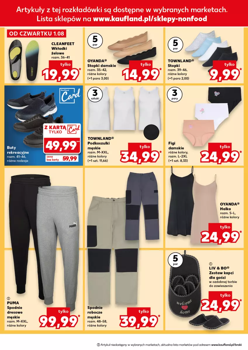 Gazetka promocyjna Kaufland - Kaufland - ważna 01.08 do 07.08.2024 - strona 18 - produkty: Dres, Fa, Figi, Kosz, Puma, Spodnie, Spodnie dresowe, Top, Wkładki