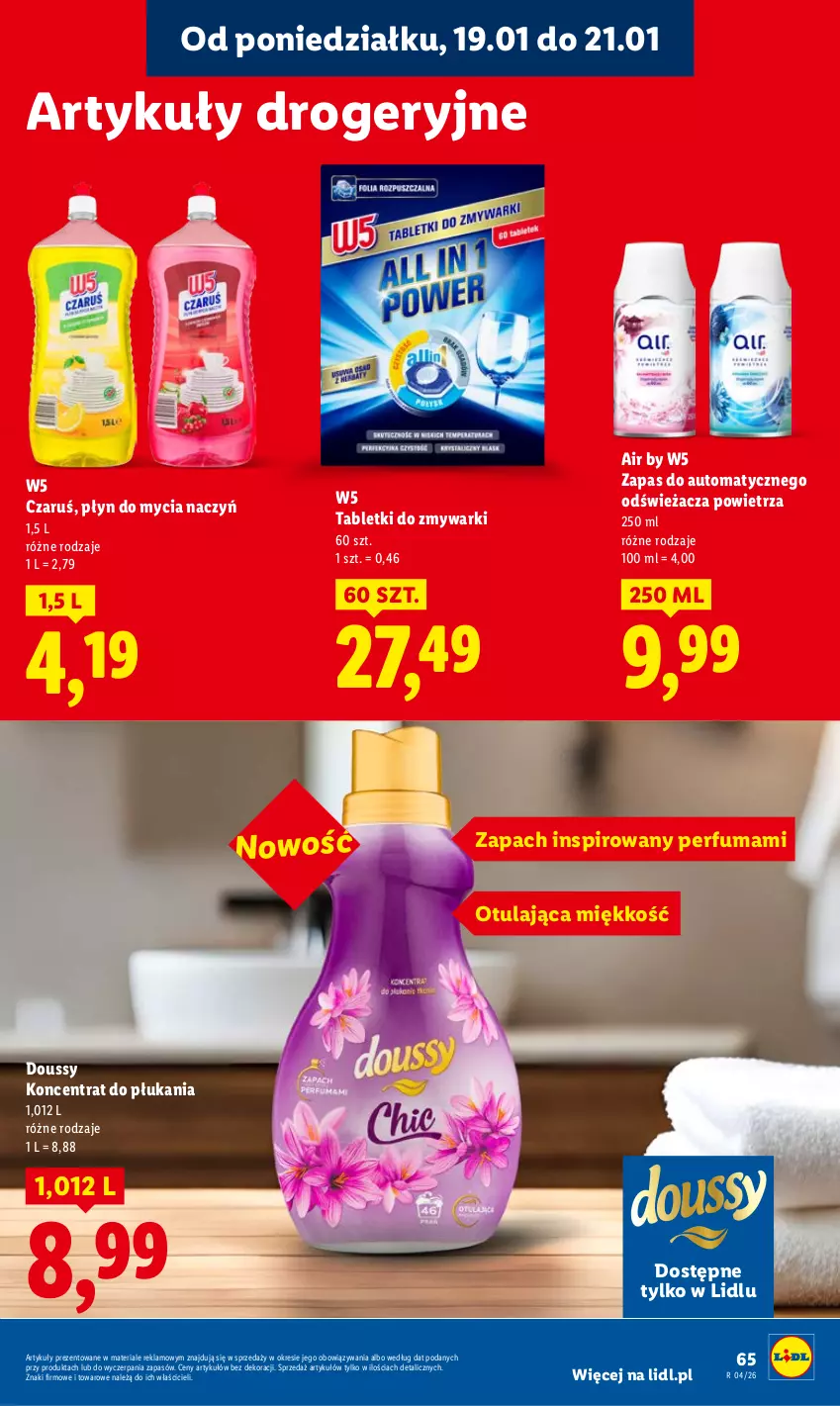 Gazetka promocyjna Lidl - GAZETKA - ważna 19.01 do 21.01.2026 - strona 65 - produkty: Do mycia naczyń, Perfum, Płyn do mycia, Płyn do mycia naczyń, Tablet, Tabletki do zmywarki, Zmywarki