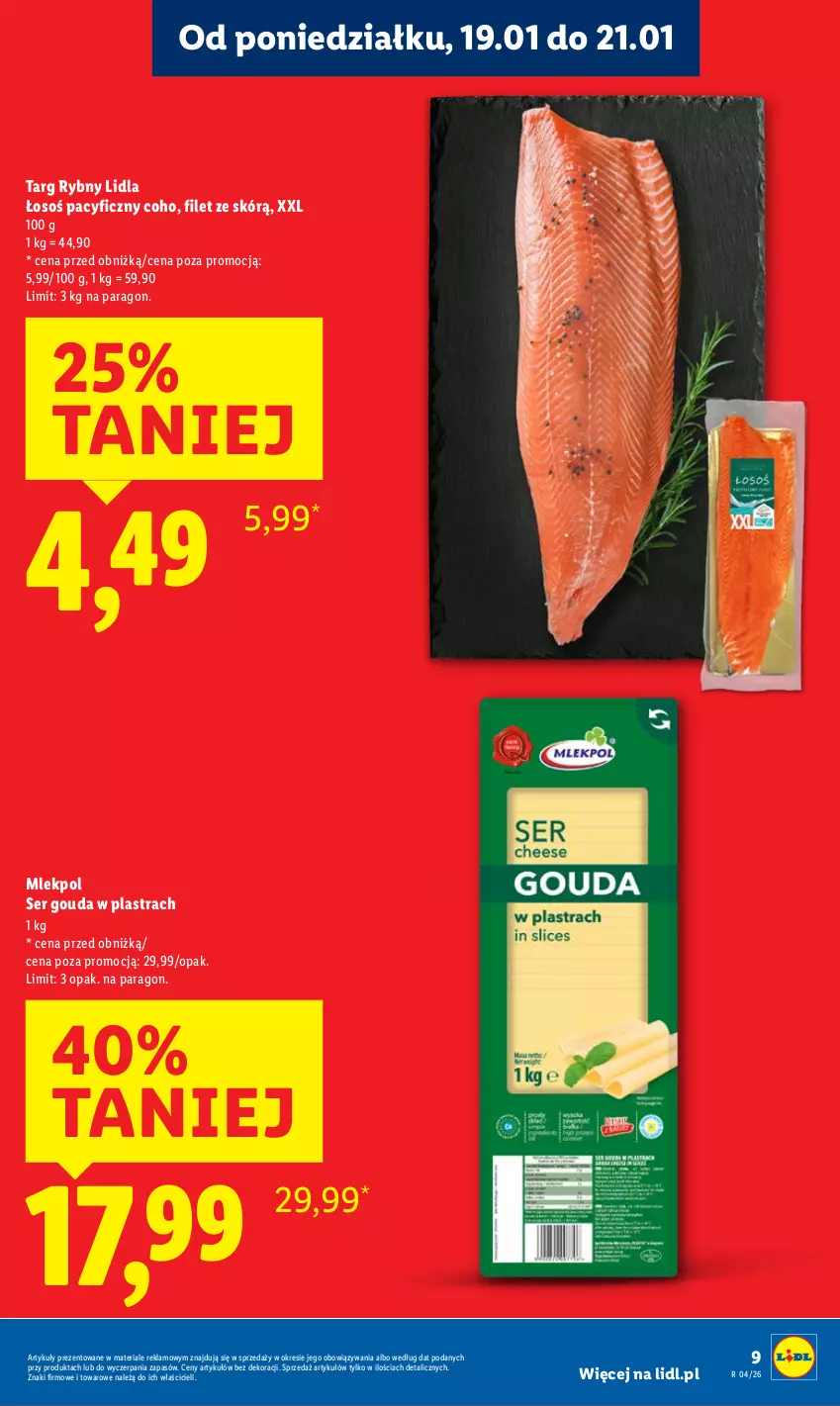 Gazetka promocyjna Lidl - GAZETKA - ważna 19.01 do 21.01.2026 - strona 9 - produkty: Gouda, Ser