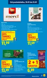 Gazetka promocyjna Lidl - GAZETKA - Gazetka - ważna od 21.01 do 21.01.2026 - strona 23 - produkty: Gra, Praliny, Czekolada mleczna, Czekolada, Owoce morza, Owoce, Merci