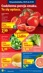 Gazetka promocyjna Lidl - GAZETKA - Gazetka - ważna od 21.01 do 21.01.2026 - strona 26 - produkty: Por, Roszponka, Sałat, Pomelo, Pomidory, Melon