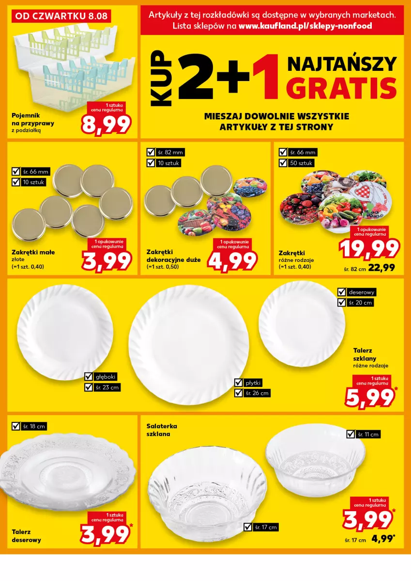 Gazetka promocyjna Kaufland - Kaufland - ważna 08.08 do 13.08.2024 - strona 16 - produkty: Deser, Gra, LANA, Pojemnik, Pojemnik na przyprawy, Przyprawy, Salaterka, Ser, Talerz, Talerz deserowy