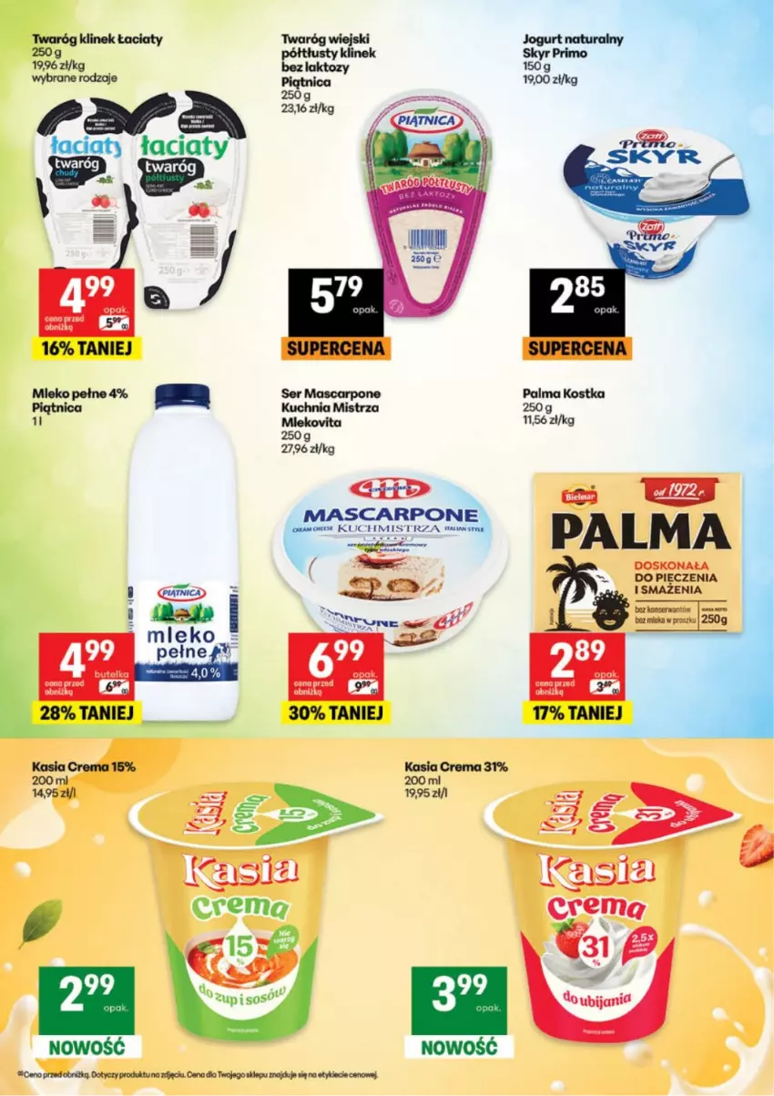 Gazetka promocyjna Delikatesy Centrum - Katalog Aranż DC27-DC28 - ważna 30.06 do 08.07.2026 - strona 11 - produkty: Jogurt, Jogurt naturalny, Kasia, Kuchnia, Mascarpone, Palma, Ser, Sos, Twaróg, Wasa