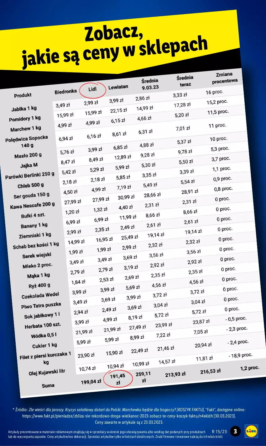 Gazetka promocyjna Lidl - GAZETKA - ważna 13.04 do 15.04.2023 - strona 3 - produkty: Fa, Kosz, Marchewka, Sałat