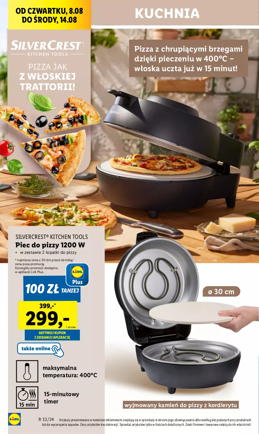 Gazetka promocyjna Lidl - GAZETKA - ważna 08.08 do 10.08.2024 - strona 16 - produkty: Kuchnia, Piec, Pizza, Silvercrest