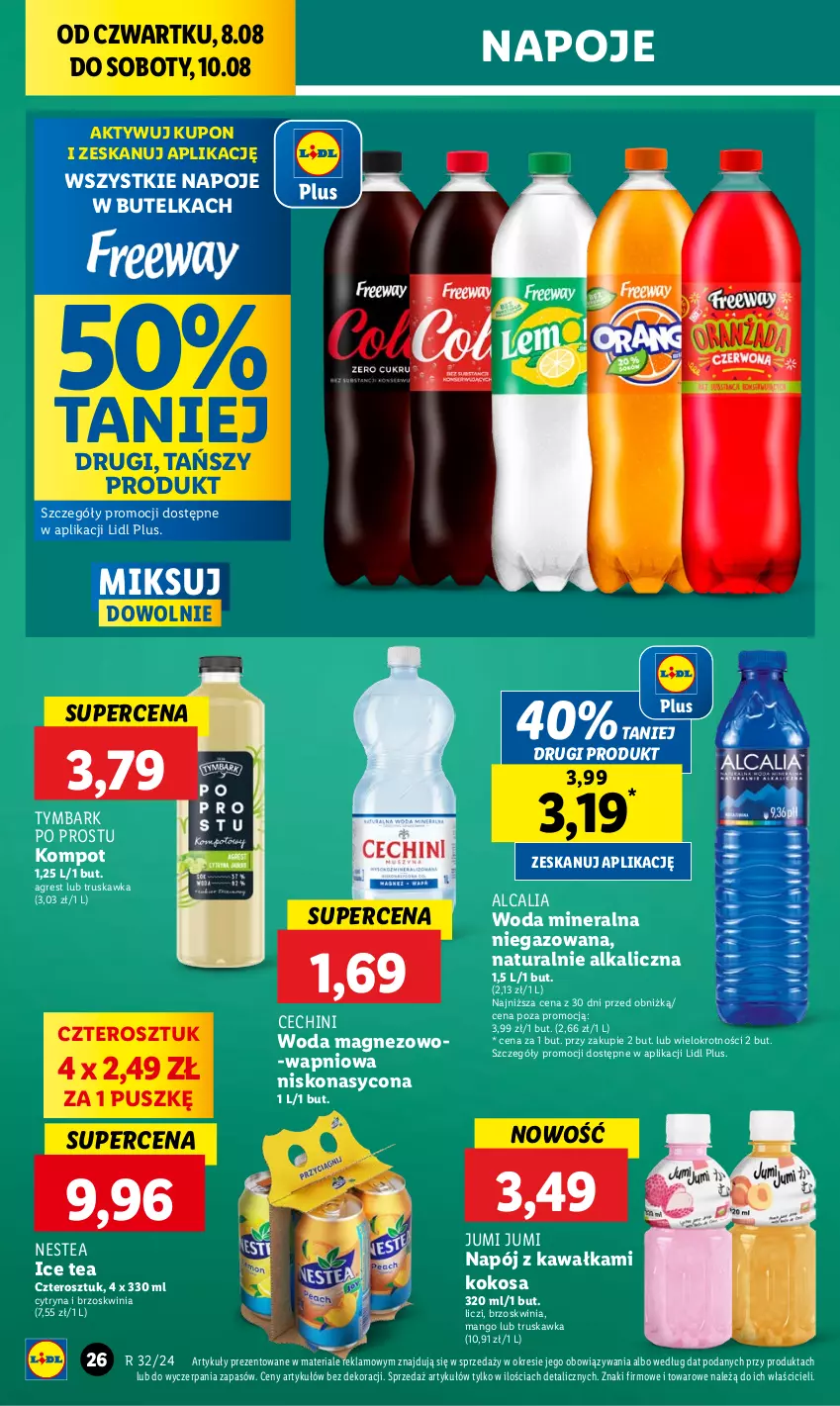 Gazetka promocyjna Lidl - GAZETKA - ważna 08.08 do 10.08.2024 - strona 30 - produkty: Gres, Ice tea, Kawa, Kokos, Liczi, Magnez, Mango, Napój, Napoje, Nestea, Tymbark, Woda, Woda mineralna