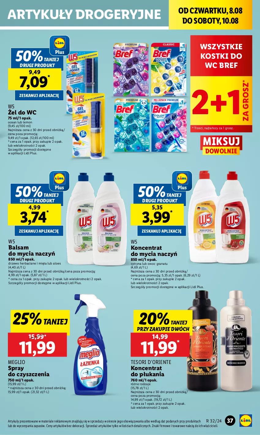 Gazetka promocyjna Lidl - GAZETKA - ważna 08.08 do 10.08.2024 - strona 43 - produkty: Balsam do mycia naczyń, Bref, Do mycia naczyń, Gra, Granat, Koncentrat do mycia naczyń, Mięta, Spray do czyszczenia