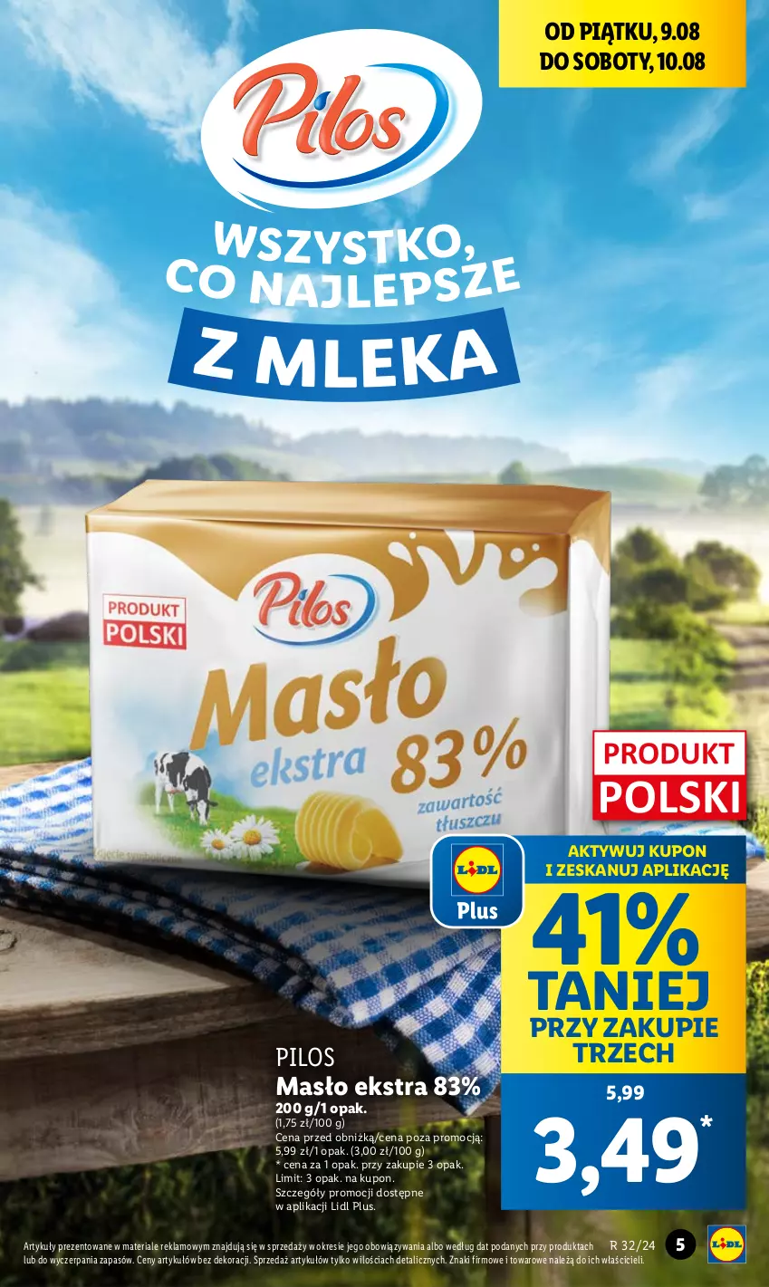 Gazetka promocyjna Lidl - GAZETKA - ważna 08.08 do 10.08.2024 - strona 7 - produkty: Masło, Pilos