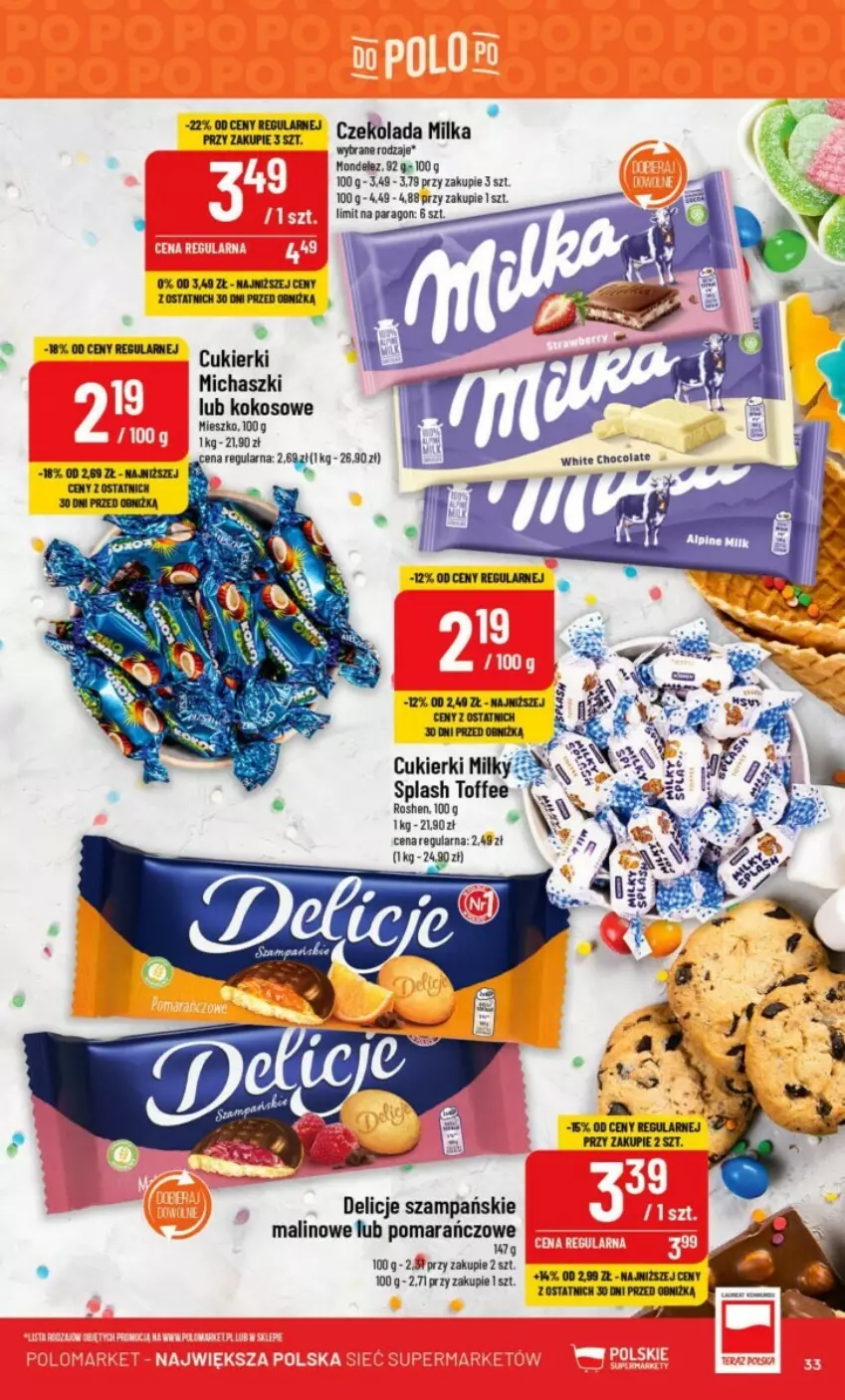 Gazetka promocyjna PoloMarket - ważna 20.09 do 26.09.2023 - strona 27 - produkty: Cukier, Cukierki, Czekolada, Delicje, Kokos, Milka