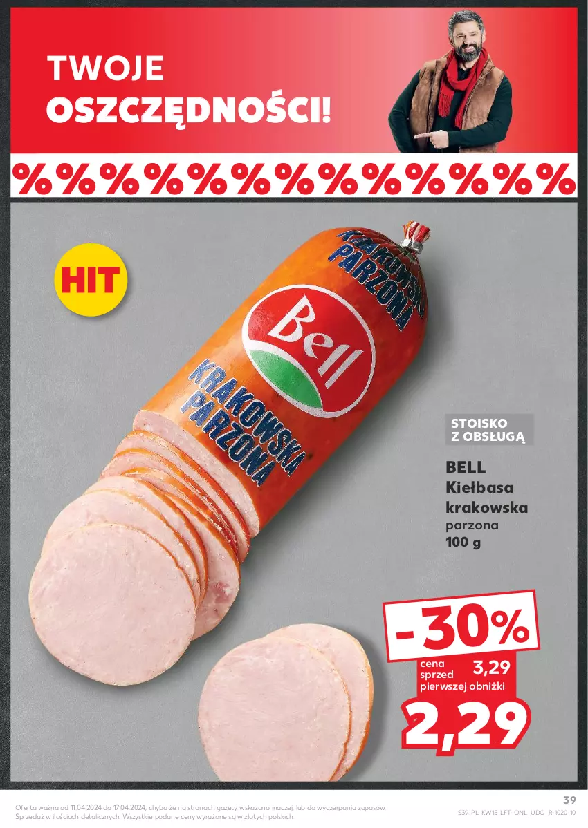 Gazetka promocyjna Kaufland - Gazetka tygodnia - ważna 11.04 do 17.04.2024 - strona 39 - produkty: Bell, Kiełbasa, Kiełbasa krakowska