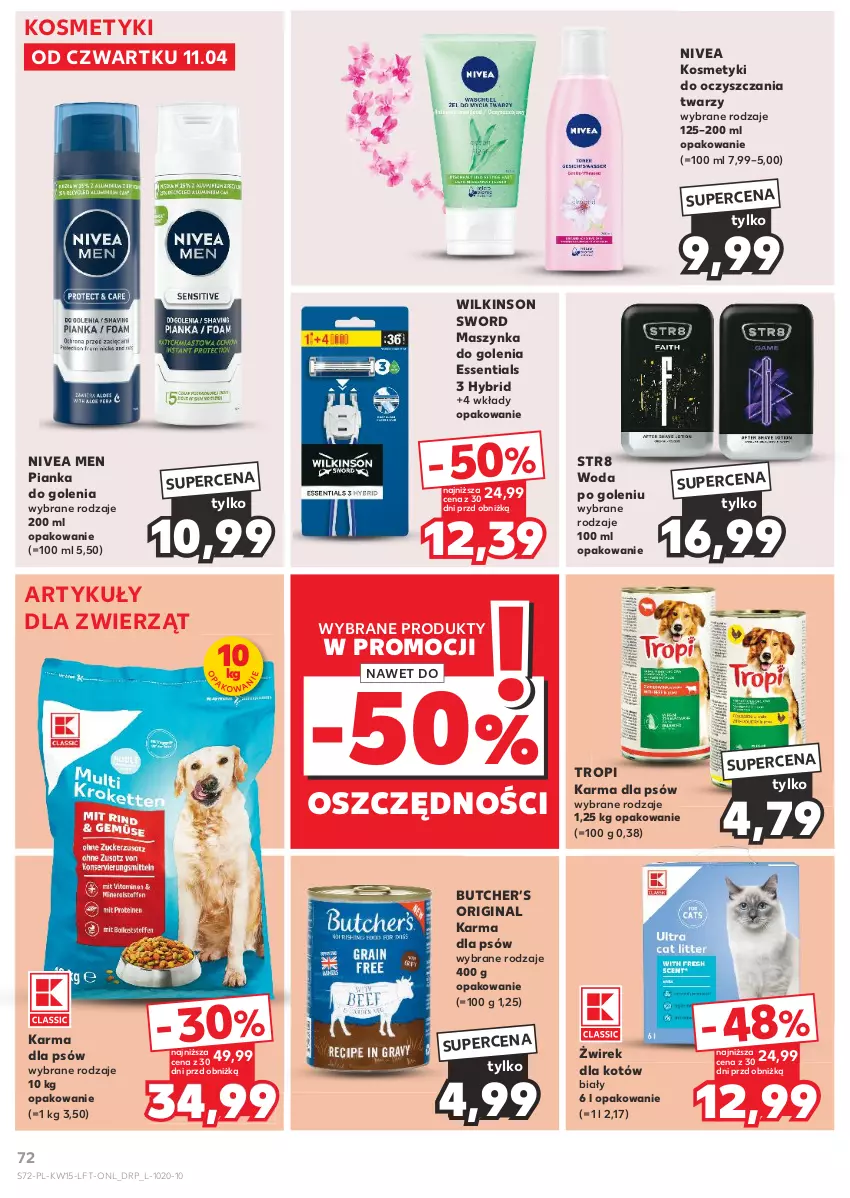 Gazetka promocyjna Kaufland - Gazetka tygodnia - ważna 11.04 do 17.04.2024 - strona 72 - produkty: Gin, Maszynka, Maszynka do golenia, Nivea, Nivea Men, Pianka do golenia, Str8, Szynka, Wilkinson Sword, Woda, Woda po goleniu