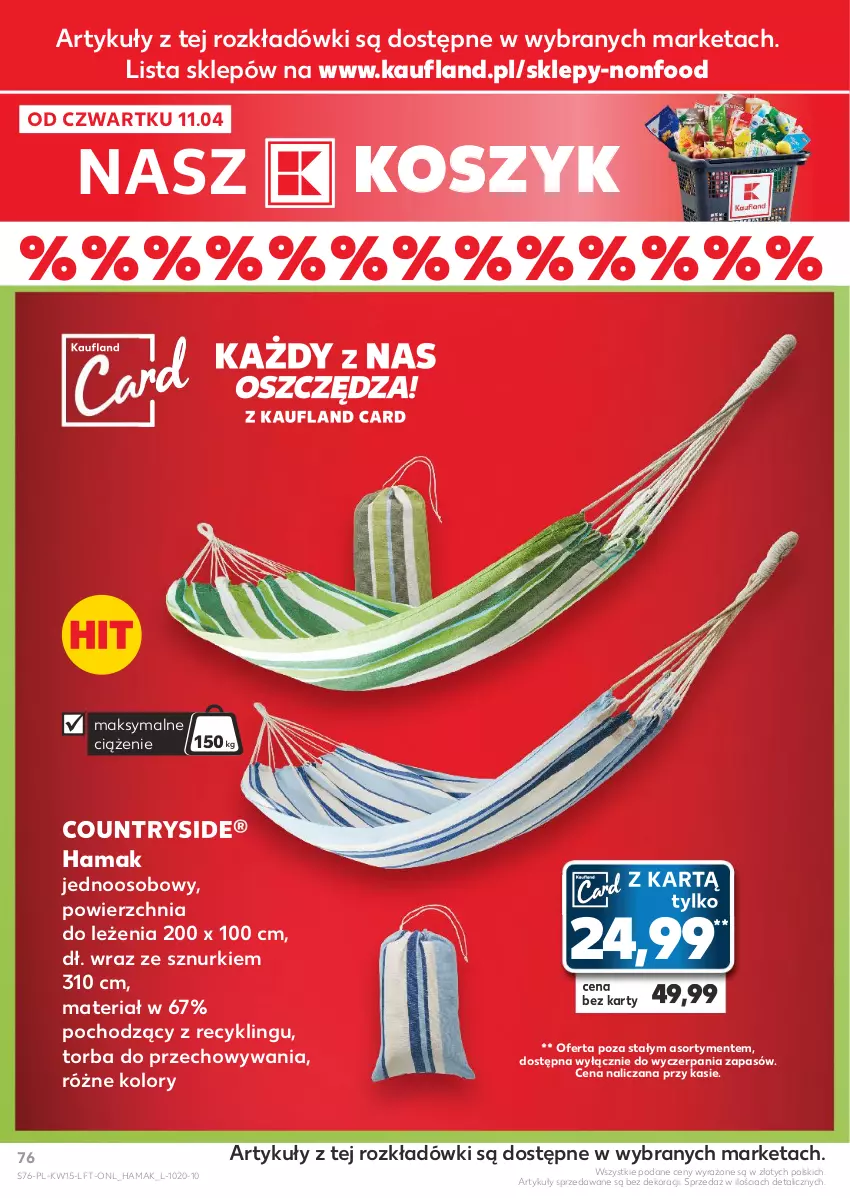 Gazetka promocyjna Kaufland - Gazetka tygodnia - ważna 11.04 do 17.04.2024 - strona 76 - produkty: Hama, Kosz, Torba