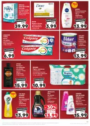 Gazetka promocyjna Kaufland - Gazetka tygodnia - Gazetka - ważna od 17.04 do 17.04.2024 - strona 13 - produkty: Płyn do prania, Colgate Total, Rum, Gin, Cif, Papier, Pasta do zębów, Papier toaletowy, Velvet, Dove, Odplamiacz, Woolite, Mleczko, Ręcznik, Szampon, Syoss, Vanish, Odżywka, Mydło, Colgate, Nestlé, Nivea, LG