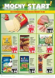 Gazetka promocyjna Kaufland - Gazetka tygodnia - Gazetka - ważna od 17.04 do 17.04.2024 - strona 96 - produkty: Polędwica, Makaron, Sok, Ser, Kucharek, Rama, Parówki, Tarczyński, Morliny, Danio, Kabanos, Gouda, Berlinki, Przyprawa do potraw, Nestlé, Hortex