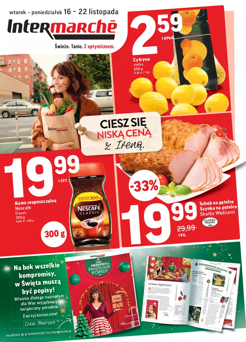 Gazetka promocyjna Intermarche - Gazetka promocyjna - ważna 16.11 do 22.11.2021 - strona 1 - produkty: Kawa, Mars, Mus, Por, Top