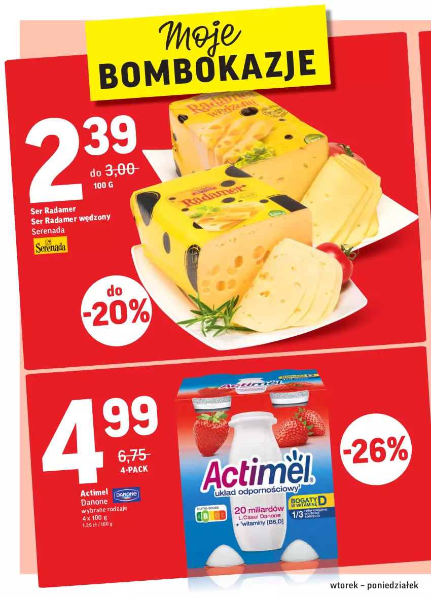 Gazetka promocyjna Intermarche - Gazetka promocyjna - ważna 16.11 do 22.11.2021 - strona 2 - produkty: Actimel, Danone, Radamer, Ser