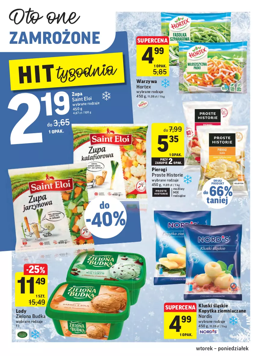 Gazetka promocyjna Intermarche - Gazetka promocyjna - ważna 16.11 do 22.11.2021 - strona 20 - produkty: Hortex, Kopytka, Lody, Pierogi, Warzywa, Zielona Budka, Zupa