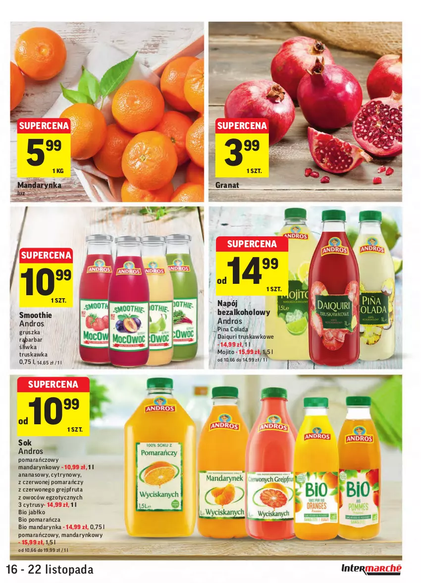 Gazetka promocyjna Intermarche - Gazetka promocyjna - ważna 16.11 do 22.11.2021 - strona 9 - produkty: Ananas, Gra, Granat, Grejpfrut, Napój, Napój bezalkoholowy, Smoothie, Sok, Top