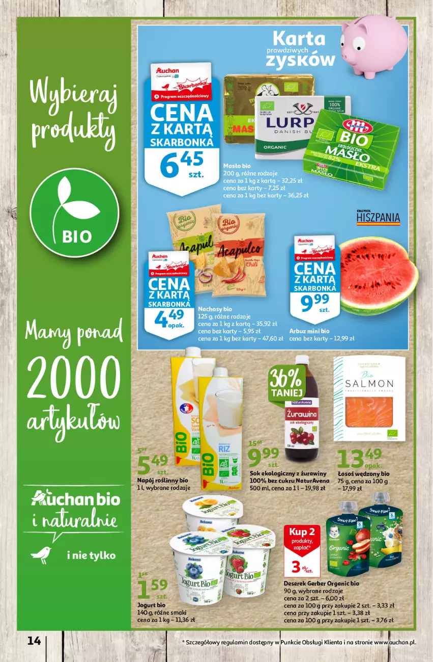 Gazetka promocyjna Auchan - Sezon na lato Supermarkety - ważna 01.07 do 07.07.2021 - strona 14 - produkty: Deser, Gerber, Ser, Serek, Sok