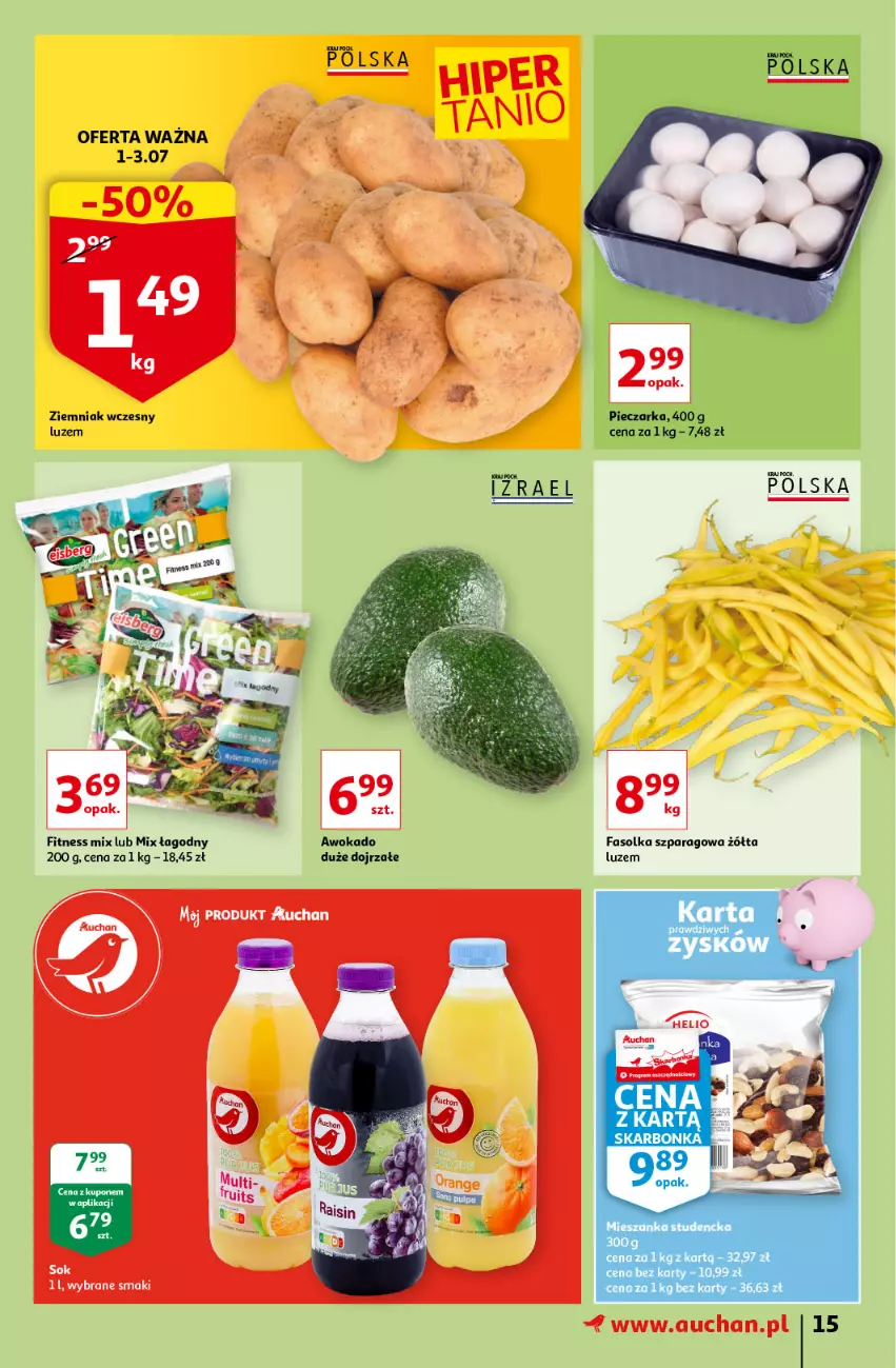 Gazetka promocyjna Auchan - Sezon na lato Supermarkety - ważna 01.07 do 07.07.2021 - strona 15 - produkty: Fa