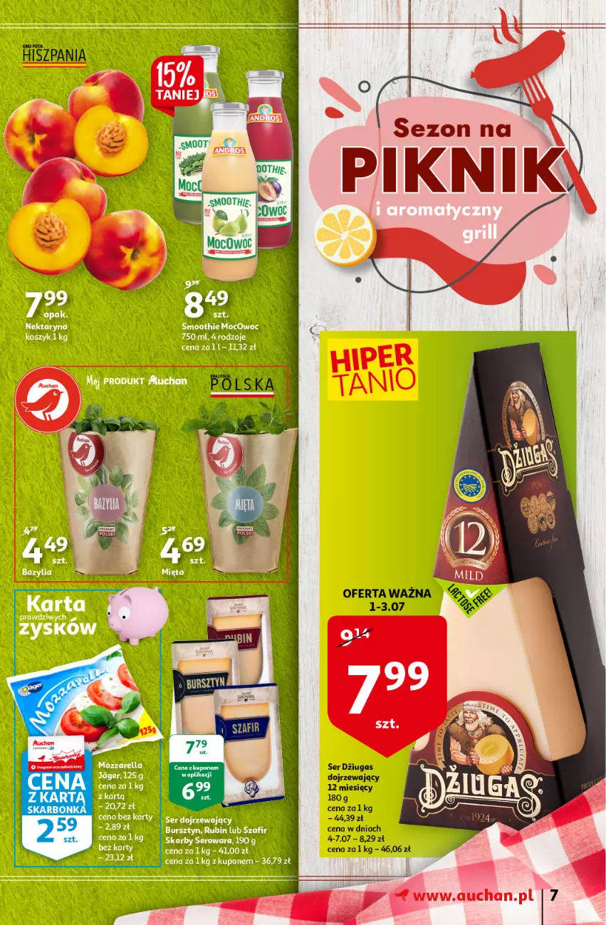 Gazetka promocyjna Auchan - Sezon na lato Supermarkety - ważna 01.07 do 07.07.2021 - strona 7 - produkty: Ser