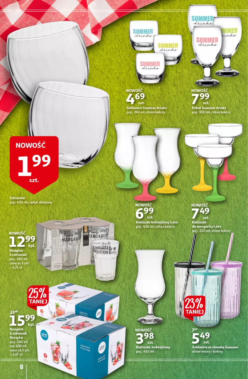 Gazetka promocyjna Auchan - Sezon na lato Supermarkety - ważna 01.07 do 07.07.2021 - strona 8 - produkty: Kieliszek, Owoce, Szklanka