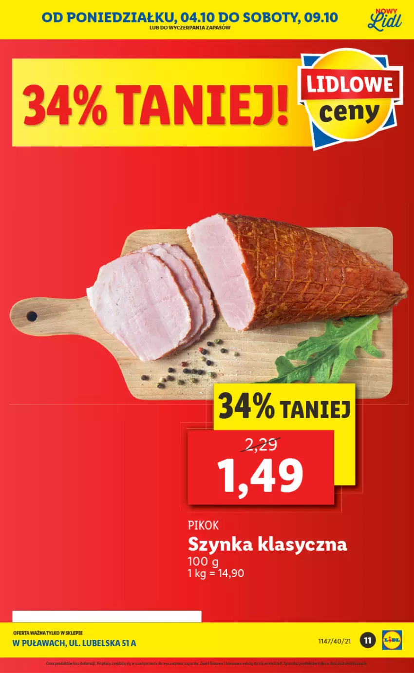 Gazetka promocyjna Lidl - Lidl w Puławach ponownie otwarty - ważna 04.10 do 10.10.2021 - strona 11