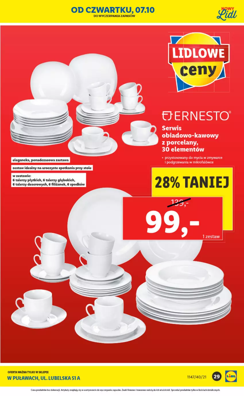 Gazetka promocyjna Lidl - Lidl w Puławach ponownie otwarty - ważna 04.10 do 10.10.2021 - strona 29 - produkty: Deser, Ser, Talerz