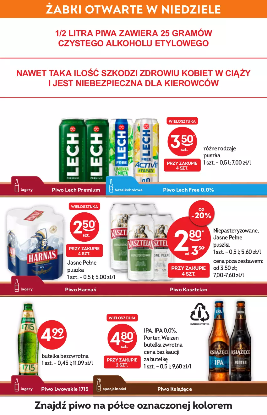 Gazetka promocyjna Żabka - ważna 01.06 do 14.06.2022 - strona 21 - produkty: Gra, Harnaś, Kasztelan, Książęce, Lech Premium, Piec, Piwa, Piwo, Por